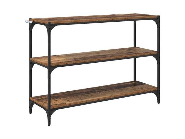 “Rabais  Bibliothèque Étagère de Rangement - JILLE'S - Bois ancien 100x33x70 5 cm SOLO239876