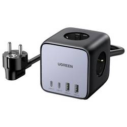 UGREEN DigiNest Cube USB Ladegerät 65 W Schutzkontakt-Steckdose, 2x USB-A, 2x USB-C® USB PD 2.0, USB PD 3.0, PPS, QC 2.0, QC 3.0, QC 4+, Adaptive Fast Charge 60113