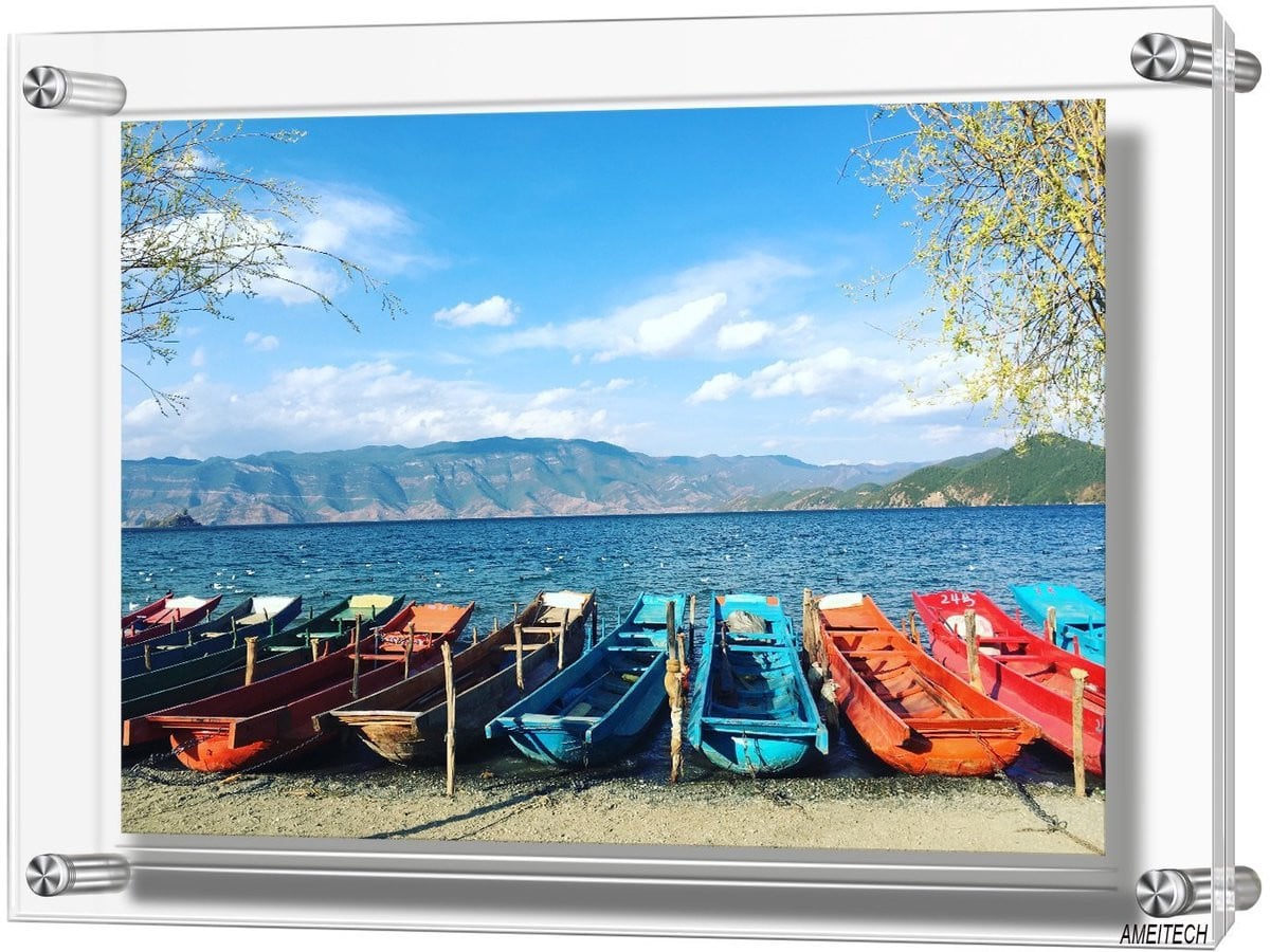Omgoods Acryl Fotolijst Dubbel Paneel Transparant Design A3 Formaat