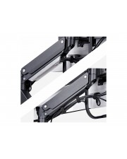 StarTech.com Crossbar Triple Monitor Desk Mount VESA 75x75/100x100 Befestigungskit einstellbarer Arm für 3 LCD-Anzeigen triple monitor mount Kunststoff Aluminium Stahl Schwarz Bildschirmgröße: 43.2-68,6 cm 17"-27" Tischmontage (3M1A3SG-MONITOR-ARM)