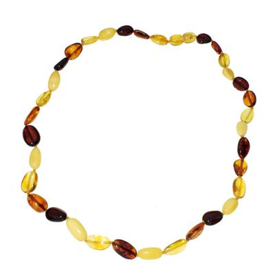Kette ohne Anhänger OSTSEE-SCHMUCK "- Tova - Bernstein -" Gr. 45, bunt (mehrfarbig, braun), Halsketten, Damen, 45, Bernstein
