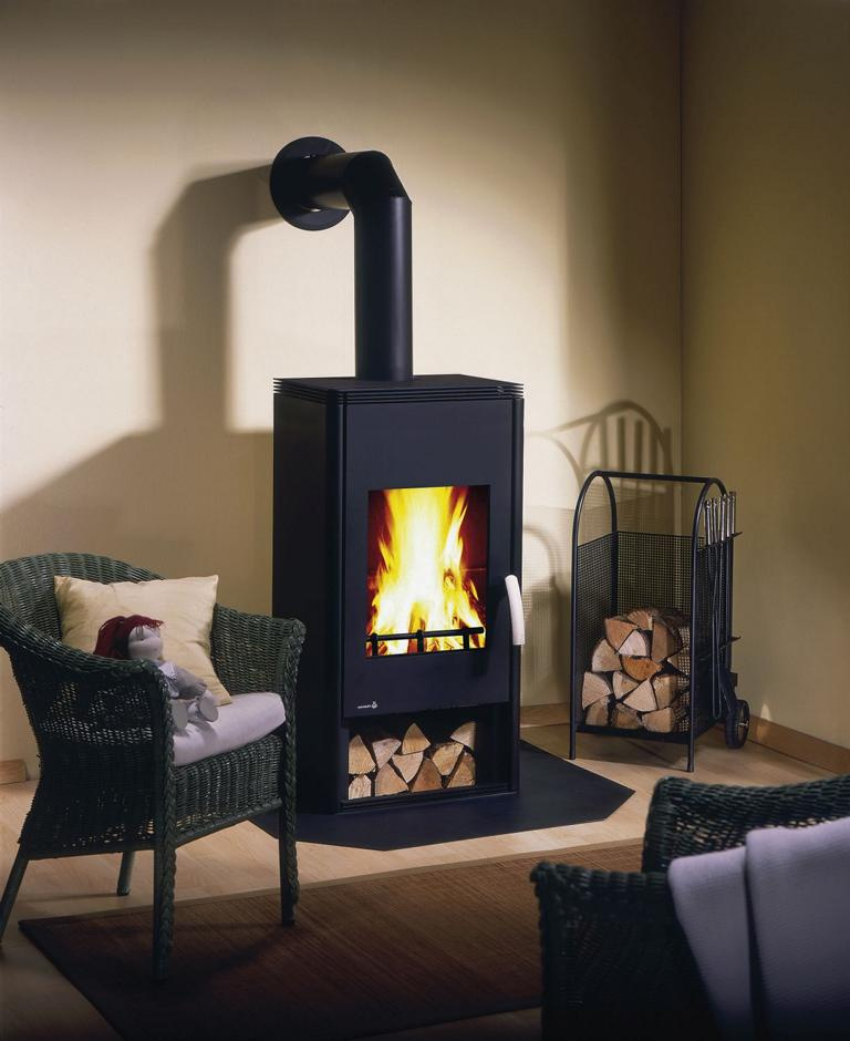 WAMSLERHAUSU Kaminofen KF 111 - Orpheus 6kW Rohranschluß oben/hinten 150mm 16913761