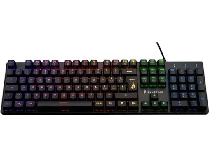 SureFire Kingpin M2 Mechanisch gamingtoetsenbord, Italiaans, gaming multimedia-toetsenbord, volledige grootte, RGB-toetsenbord met verlichting, 100% anti-ghosting-toetsen, Italiaanse QWERTY lay-out