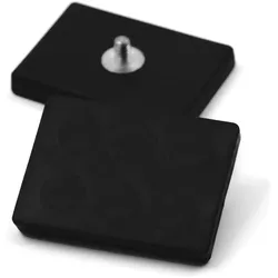 6x Supermagnete, Magnet, Magnetsystem rechteckig gummiert mit Innengewinde (1x)