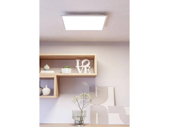 Eglo LED Smart Aufbaupanel Moradillo-z Weiß 60x60cm 33W 4400lm RGBTW 2700K - 6500K Dimmbar App Google Alexa Bluetooth ZigBee Matter