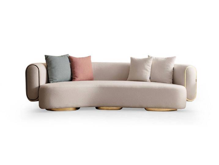 JVmoebel Sofa JVMoebel Polstersofa in Weiß mit komfortablen Kissen