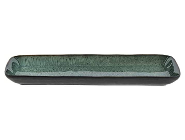 BITZ Plat de service rectangulaire 38 x 14 x 3\,5 cm Noir/Vert