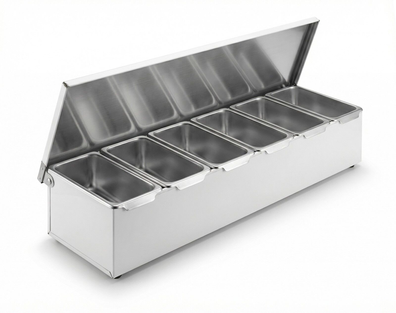 B2B Partner Edelstahlschale für 6 Zutaten, 455 x 150 x 90 mm