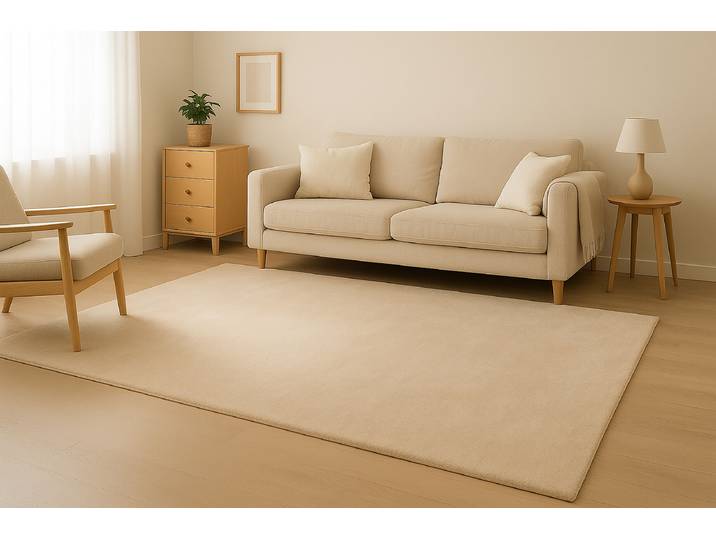 Tapis à poils longs Cross 425 120 x 170cm Beige/Crème