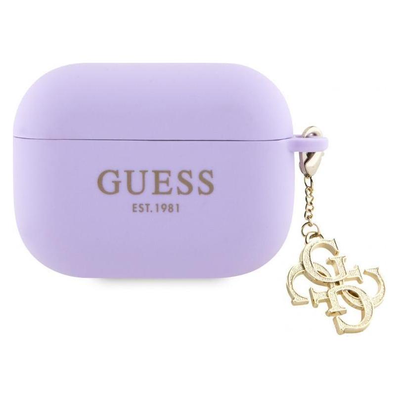 Guess Airpods Pro Case Silicone Classic Logo Gold With 4G Charm (Kopfhörer Hülle) (GUAPLECG4U)