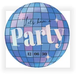 Einladungskarte 60. Geburtstag: Discokugel 60