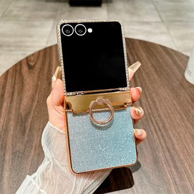 LightInthebox Phone Case For Samsung Galaxy Z Flip 7 Z Flip 7 FE Z Flip 6 Z Flip 5 Z Flip 4 Z Flip 3 Novelty Ring Holder Cartoon Metal ABS