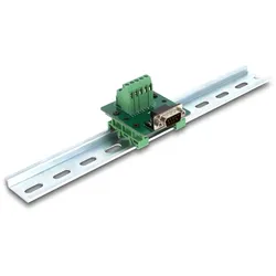 Delock D-Sub 9 Pin Stecker zu Terminalblock für Hutschiene