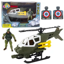 Militärset: Militärhubschrauber, Soldatenfigur