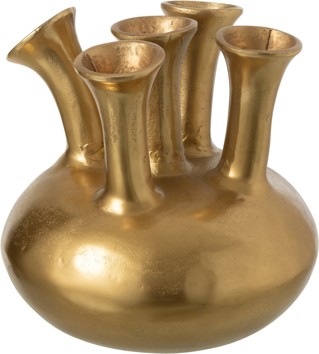 J-Line vaas Tulp aluminium goud