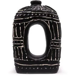 Oval Donut Shaped Vase - Chocolate 30cm
