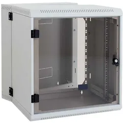 Triton RBA-18-AD6-CAX-A6 - 19" Wandschrank, Belüftungsöffnung, 18 HE, 615 mm Tiefe (18 HE, 19 Zoll Rack), Serverschrank, Grau