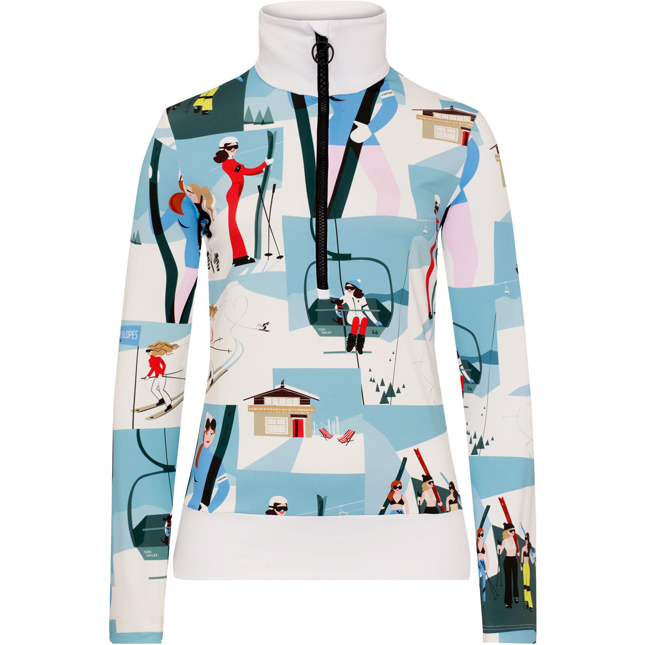 Toni Sailer Damen Skishirt WIEKA PRINT rose powder - 38