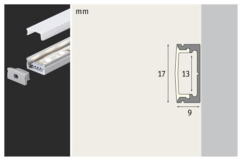Paulmann LED-strip profiel Base, aluminium, wit/zilver, 1 m