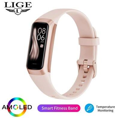 Uplift Treasures LIGE AMOLED Fitness Tracker Smartwatch For Women pink