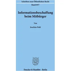 Informationsbeschaffung beim Mitbürger., Fachbücher von Joachim Pohl
