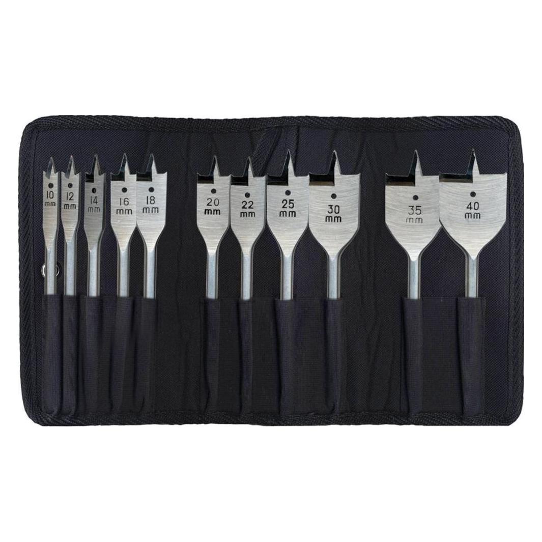 Heller Flachfräsbohrersatz Quick 11-tlg. Rolltasche (4010159265089)