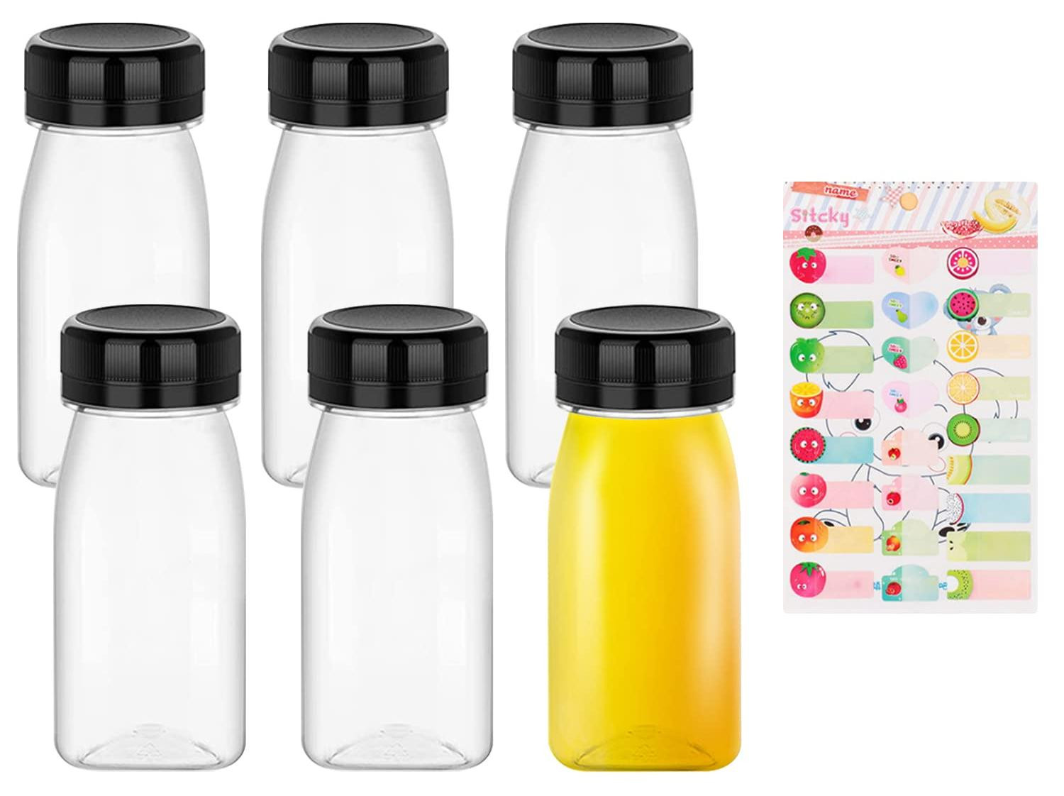 Dripio Set van 6 plastic sapflessen van 100 ml met luchtdichte afsluitingen