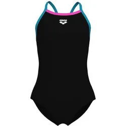 ARENA Kinder Schwimmanzug GIRL'S SWIMSUIT LIGHT DROP SOLID, Größe 110 in Schwarz Schwarz