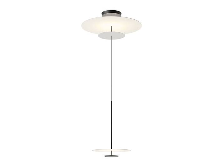Flat LED-Hängelampe, 3-flg., Ø 90 cm, grau L1 - Vibia - Wohnzimmer - Modern - Metall - Mehrflammig