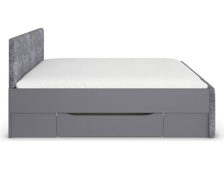 Bett GOODPRODUCT Doppelbett Polsterbett Stauraumbett AGORDO , grau (graumetallic, webstoff charcoal), B:185cm H:100cm L:211cm, Nutzschicht: 100% Polyester, Betten, Bett, praktische Bettschubkästen für zusätzlichen Stauraum MADE IN GERMANY