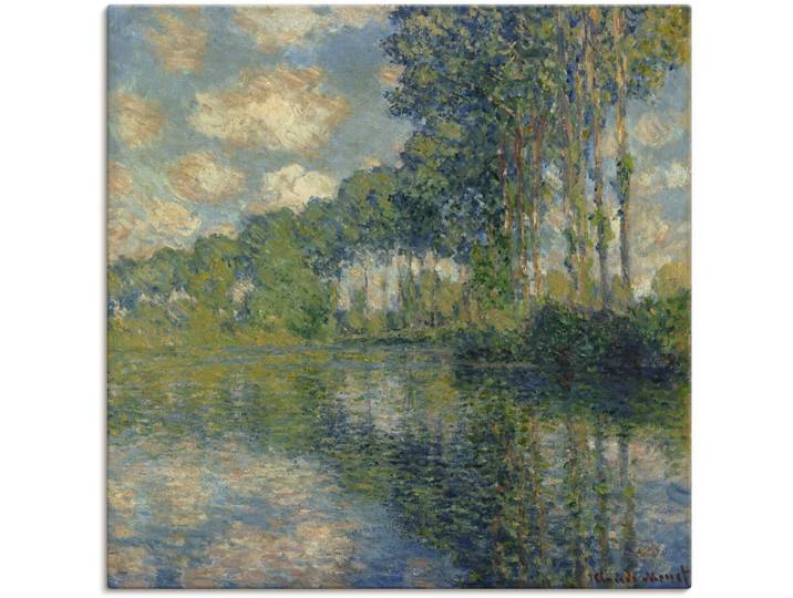 Leinwandbild ARTLAND Pappeln an der Epte. , blau (farbe bild(er): blau), B:30cm H:30cm, Bilder, Leinwandbild, auf Holzrahmen gespannt