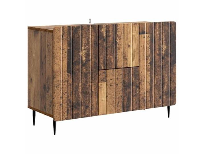 Makastle Sideboard Altholz 89 x 34,5 x 62 cm Holzwerkstoff mit 2 Schubladen und Schwenktüren