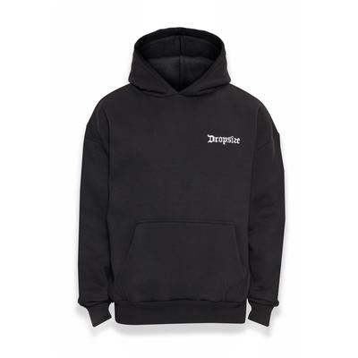 Kapuzensweatshirt DROPSIZE "Dropsize Herren Dropsize Heavy Oversize Embo Hoodie", Herren, Gr. XL, schwarz, 70% Baumwolle, 30% Polyester, Rundhals, Sweatshirts