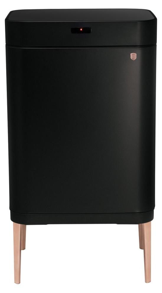 BerlingerHaus afvalcontainer met sensoropening, 60 liter, Black Rose collectie, model BH-9560