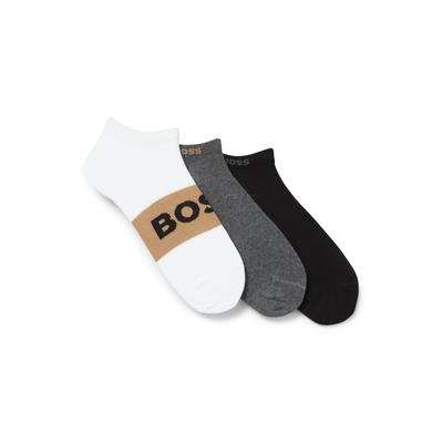 Sneakersocken BOSS "3P AS Logo CC", Herren, Gr. 43-46, weiß (open miscellaneous 960), Baumwollmischung, Socken Sneakersocken