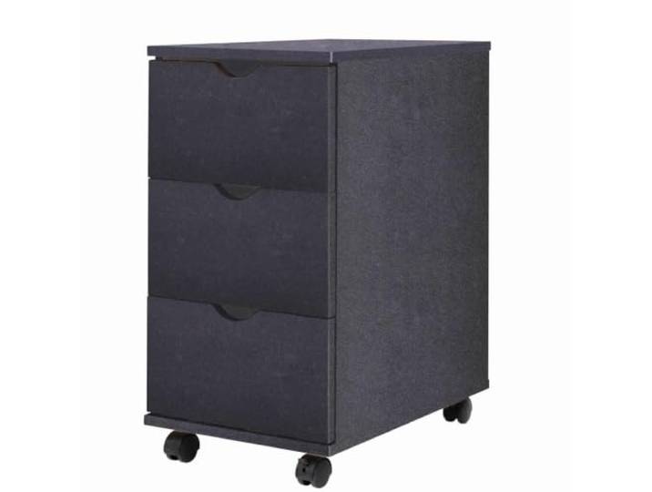 HPUYRFG Schubladenelement 33x45x60 cm Schwarz mit 3 Schubladen und Rollen Holzwerkstoffrahmen, Kunststoff-Rollen, vielseitig nutzbar, einfacher Zusammenbau, platzsparendes Design