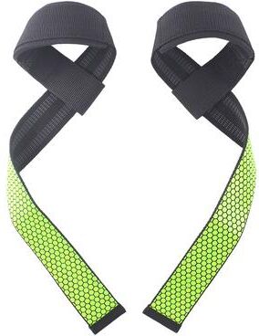 Market Central Non Slip Silicone Lifting Straps For Deadlift Grip Support And Gym Wrist Protection green