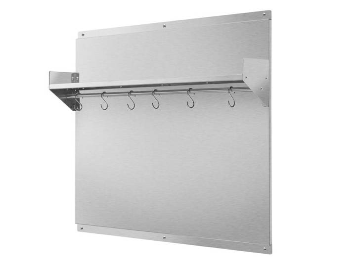 Crédence de cuisine - DUOKU - JLBSS-SS-SKU5 - Inox SUS430 - Étagère intégrée - Crochets anti-projection