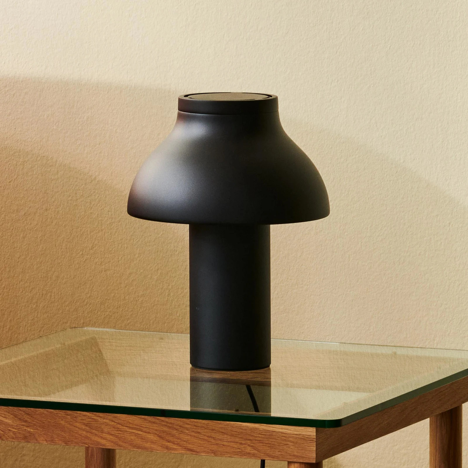 HAY PC Tafellamp S Soft Black/Alu met lampenkap