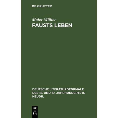 Fausts Leben, Gebundene Ausgabe von Maler Müller, De Gruyter, 978-3-11-263997-9