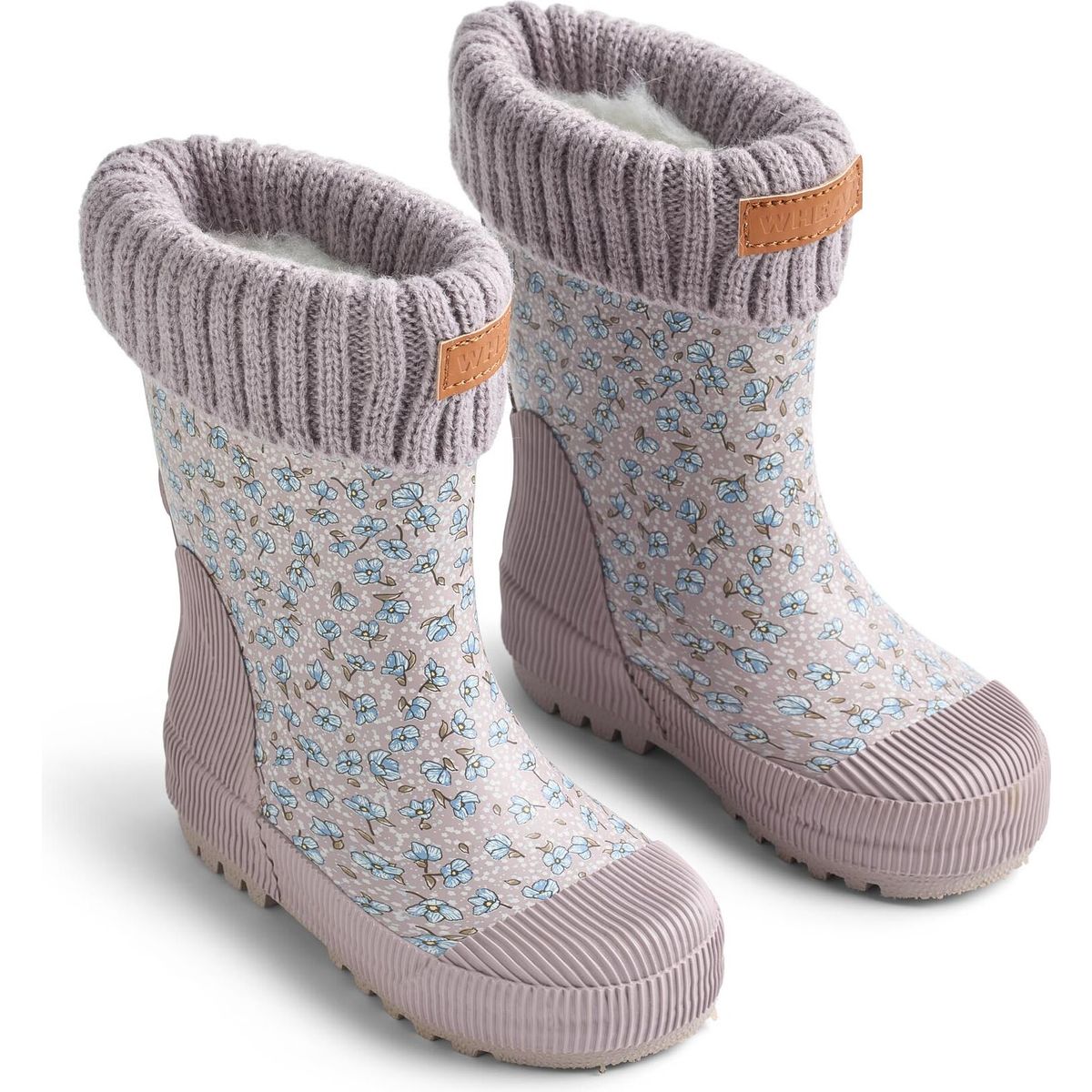Wheat Rubber Boot Thermo Wader lilac blue flowers (9735) 23 WF720-02-9735-23