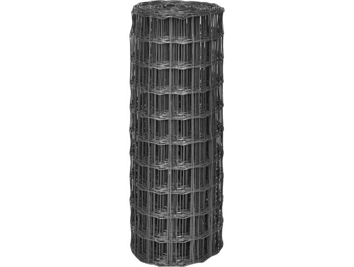 vidaXL Clôture Euro acier 25 x 1 m Gris
