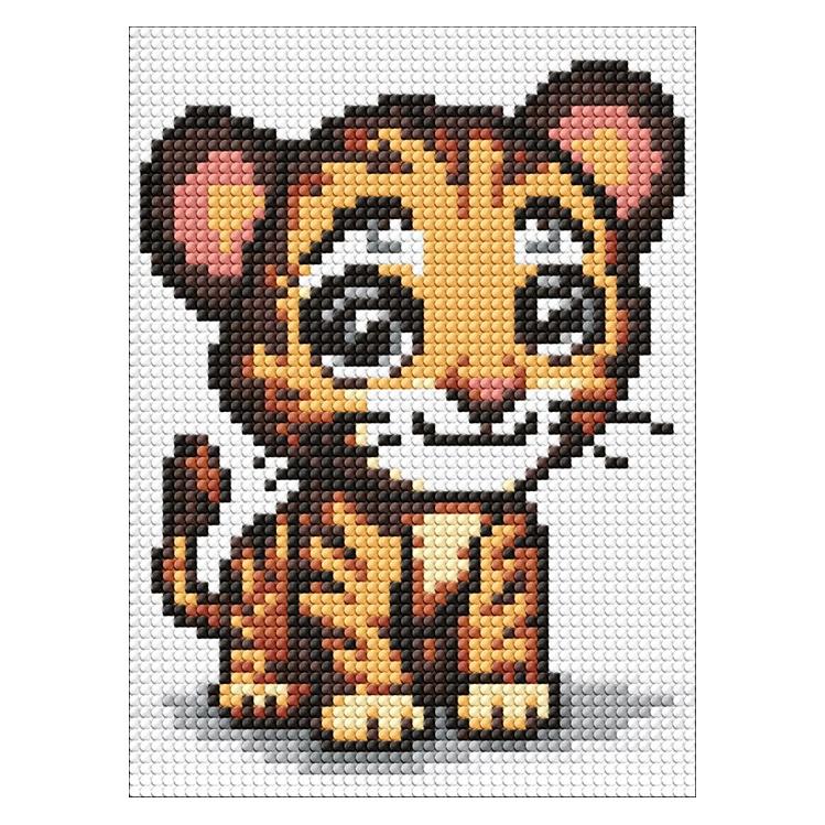 Ideyka Diamond Painting - Kleine Raubkatze 15 x 20 cm (AMM1023)