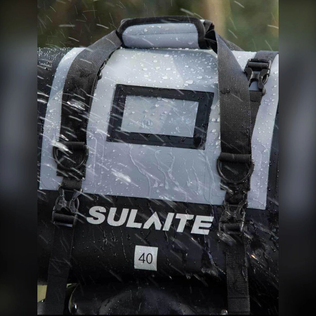 INF Sacoche de queue moto 40L étanche - PVC renforcé anti-déchirure, poche sèche TPU et bandes réfléchissantes