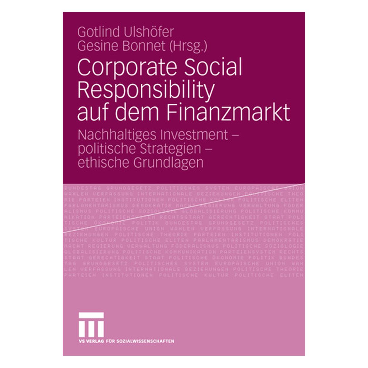 VS Corporate Social Responsibility auf dem Finanzmarkt (Deutsch, Softcover) (7546352)