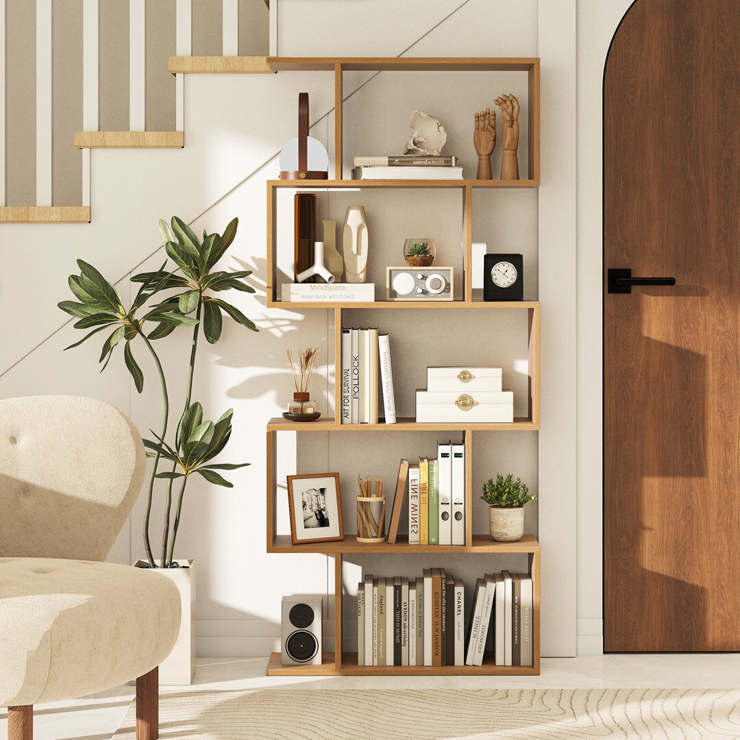 Norden Home 158 cm H x 70 cm W Standard Bookcase Yellow 158cm H X 70cm W X 24cm D