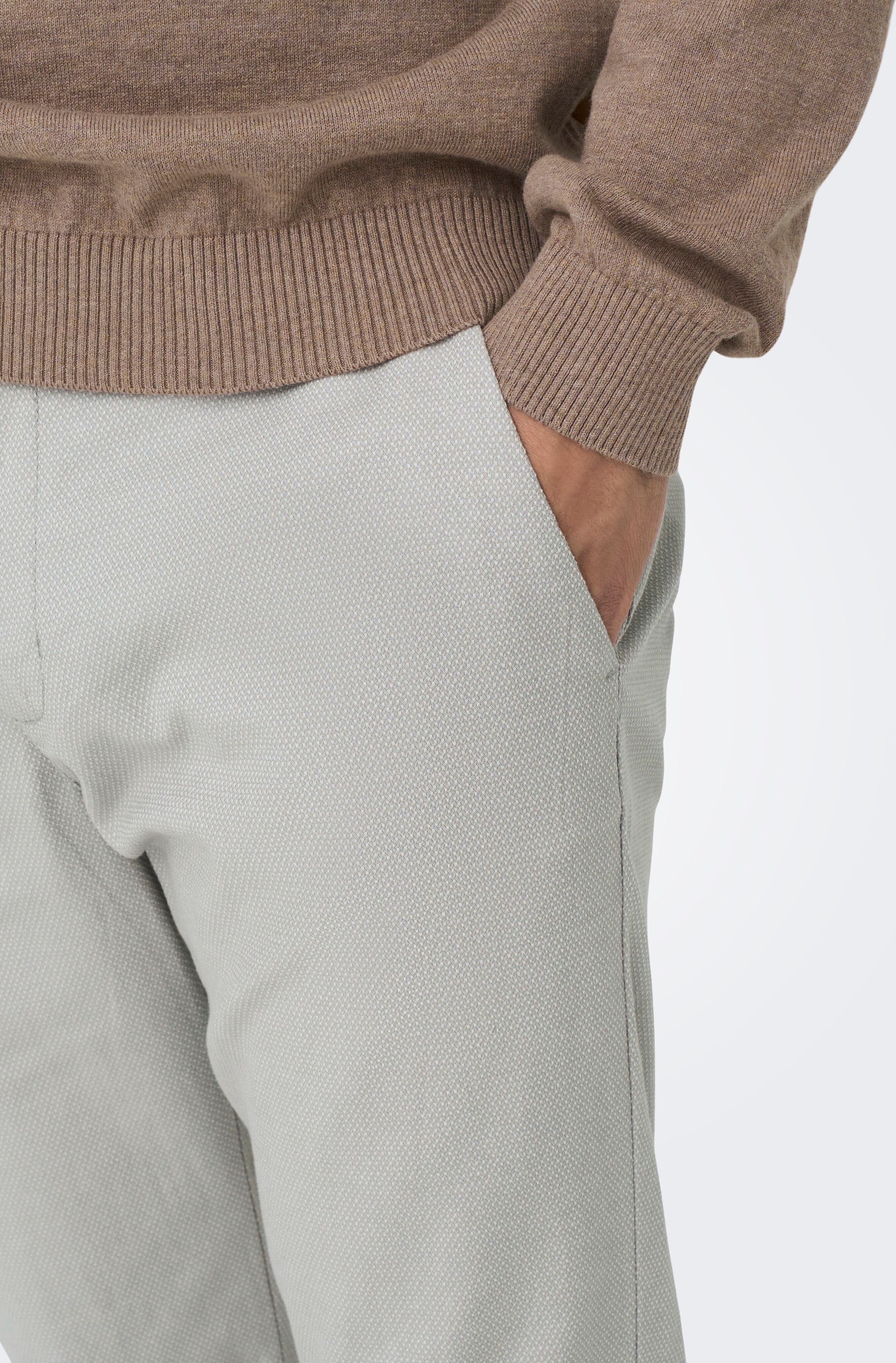 ONLY & SONS "ONSMARK PETE SLIM DOBBY 0058 PANT NOOS" limestone 28, Länge 30