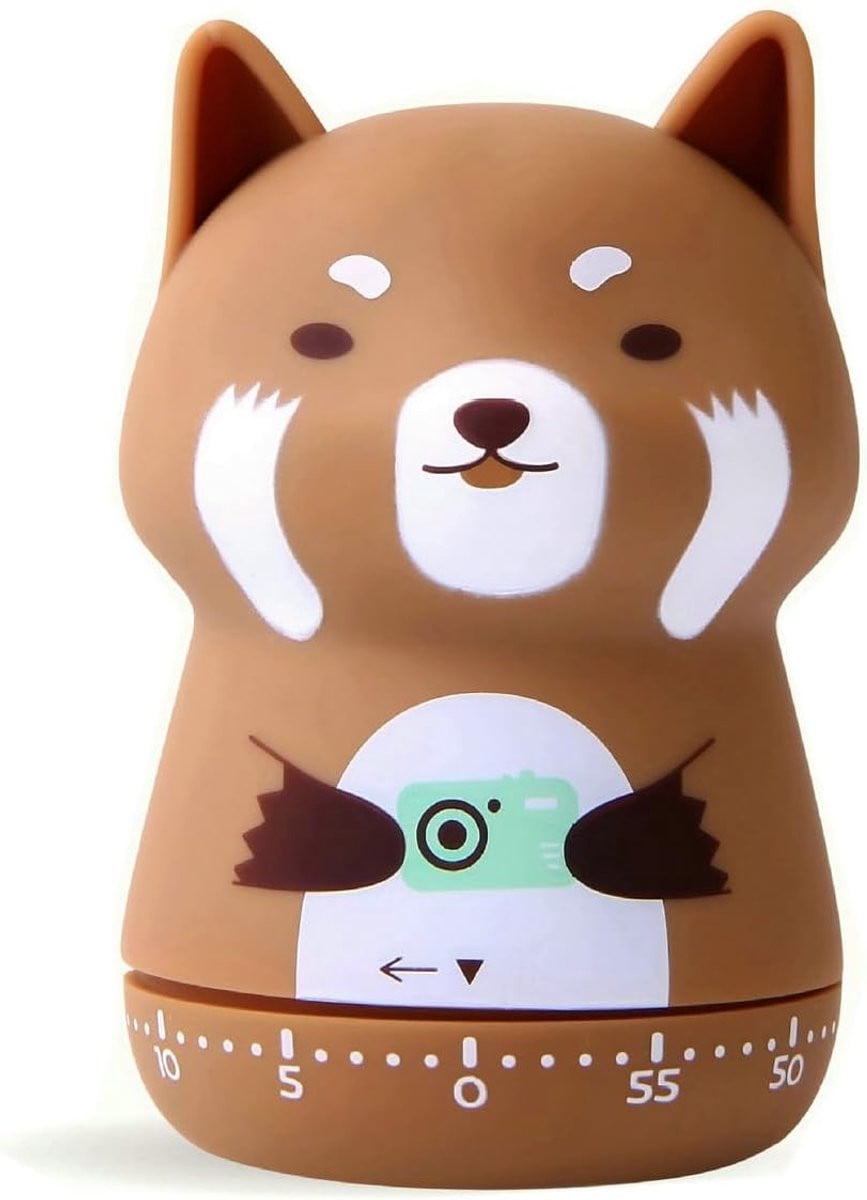 Mechanische Keukenwekker Bruine Kleine Panda - Timer voor 60 minuten