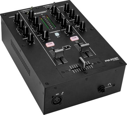Omnitronic PM-202F 2-Kanal DJ Mixer Schwarz
