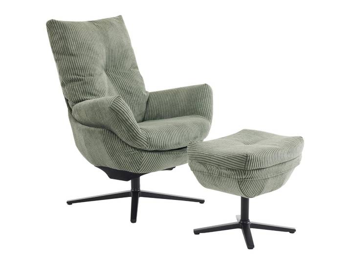 Carryhome Relaxsesselset, Grün, Schwarz, Metall, Textil, 77x100x78 cm, Relaxfunktion, erweiterbar (Typenauswahl), Wohnzimmer, Sessel, Relaxsessel